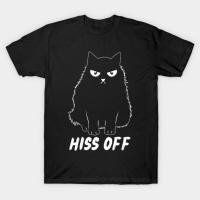ราคา เสื้อยืด Vintage Hiss Off Cat Doodle Design T-Shirt แท้ Cotton 100% ดับกลิ่น+ต้านเชื้อ สีขาว (26941121757)