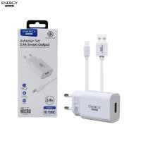 ราคา อแดปเตอร์ & สายชาร์จ Micro USB ชาร์จเร็ว 2.4A สีขาว (24784110962)