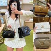ราคา "ของแท้ 100%"TORY BURCH Kira Chain Crossbody Bag กระเป๋าสะพายข้างพร้อมถือ (41857299074)