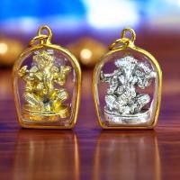 ราคา จี้พระ จี้พระพิฆเนศ พระพิฆเนศ ปางเอกทันตะ คณปติ กรอบชุบเศษทองแท้ มีราคาส่งจำหน่าย วัตถุมงคล (28677749251)