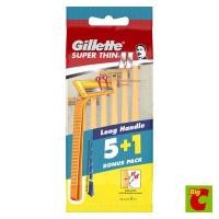 ราคา ยิลเลตต์ มีดโกนหนวด ซูเปอร์ธิน แพ็ค 5+1 (5115990952)