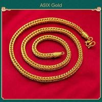 ราคา ASIX GOLD ชุดสร้อยคอผู้ชายครอบงำทองคำ สร้อยคอทองคำผู้ชา (25182971560)