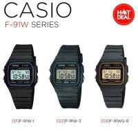 ราคา นาฬิกาข้อมือ Casio Standasrd Digital Unisex สายเรซิ่น สีดำ รุ่น F-91W-1 F-91WG-9 (1591102155)
