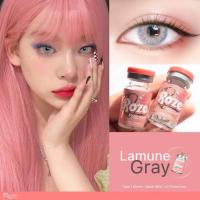 ราคา มีค่าสายตา Rozelens Lamune Gray Brown บิ๊กอาย สุดปัง คอนแทคเลนส์ รายเดือน มีอย แถมตลับฟรี เลนส์นิ่ม สวยปังมาก (26424811442)