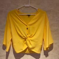 ราคา TOPSHOP yellow crop top (6435294310)
