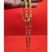 ราคา สร้อยคอทองลายสี่เสาพ่นทราย(ห้อยพระได้5องค์)น้ำหนัก5บาท (9105961732)