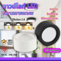 ราคา ฟดาวน์ไลท์ ติดลอยฝังฝ้า หน้ากลม LED 12W 15W แสงขาว โคมมี 2 สี ขาวและสีดำ ไฟเพดาน led (28290167494)