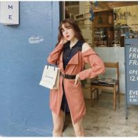 ราคา Flat2112 #FT417 Size L Mr.wilford dress and belt (coral+navy) (4448509659)