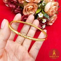 ราคา กำไลหลอดตัดลาย เส้นผ่านศูนย์กลาง 6 ซม. แบบสวม ทำจากทองเหลือง ใส่ออกงานได้ ชุบทอง ใส่ในชีวิตประจำวันได้ ใส่ได้ทุกโอกาส (22955107918)