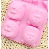ราคา (พร้อมส่ง) พิมพ์ซิลิโคนรูปหมี แมวญี่ปุ่น พิมพ์ซิลิโคน พิมพ์ขนม พิมพ์น้ำแข็ง (6092041418)