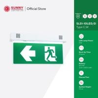 ราคา SUNNY Exit Sign Light ป้ายไฟทางออกฉุกเฉิน รุ่น SLS1-10LED/D 2 หน้า (ติดลอย) LED 10W สำรองไฟนาน 2 ชม. (5640531430)
