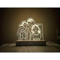 ราคา ของขวัญ โคมไฟอะคริลิคแกะสลักลาย – ฐานไม้พร้อมไฟ LED (28224822031)