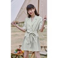 ราคา VERO MODA เดรสจับจีบเข็มขัดกระดุมคู่ (43758835936)