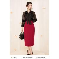 ราคา กระโปรงทรงดินสอสีแดงผ่าหลัง ออกแบบโดย Elise FS2312091บีเคเวิร์ด (43955946627)