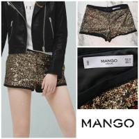 ราคา Mango Gold Sequin Shorts Size EUR38 USA6 แท้% SQ44 (22982352787)