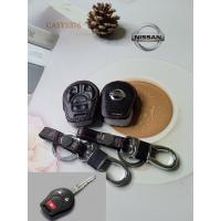 ราคา ซองหนังหุ้มกุญแจรีโมทรถยนต์ ซองหนังแท้ NISSAN รุ่น March / กุญแจเสียบ 3ปุ่มกด (19256854468)