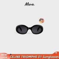 ราคา ️เซลีน Celine TRIOMPHE 01 Acetate Sunglasses Women's Sunglasses แว่นกันแดด แว่นกันแดดผู้หญิง (29468371242)