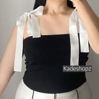 ราคา เสื้อสายเดี่ยว ผูกโบว์ไหล่ สาวอวบ 2สี (7345669025)