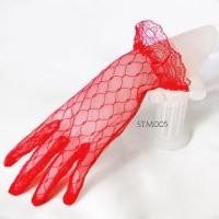 ราคา MERAH สีแดงเจ้าสาวอุปกรณ์เสริมถุงมือแต่งงานถุงมือปาร์ตี้ Stm005 (43921181421)