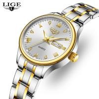 ราคา แค่/ลิก นาฬิกาควอตซ์อินเทรนด์แฟชั่นกันน้ําส่องสว่างสุภาพสตรีนาฬิกามัลติฟังก์ชั่ปฏิทินคู่สไตล์นาฬิกาข้อมือ 4.6 (44466137894)