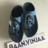 ราคา สินค้าแท้พร้อมส่งลดราคาFitflop Florrie Denim Sandal Denim US 8ไม่มีกล่อง (709472878)