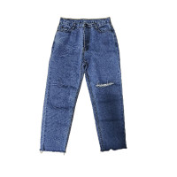 ราคา กางเกงทรงบอยแต่งขาด ป้ายกวาง Look Trend (22160166445)