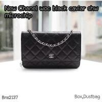 ราคา Chanel woc black caviar shw microchip (43361374890)