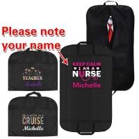 ราคา การปรับแต่งชื่อสีดำ Organizer Garment Bag ถุงคลุมเสื้อผ้า ถุงคลุมเสื้อ สำหรับเดินทาง ไม้แขวนสูท ใช้ซ้ำได้ มีซิป (42261963372)