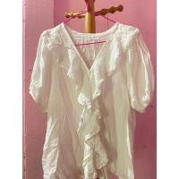 ราคา เสื้อคอวี แขนตุ๊กตา น่ารัก มือ2 สภาพดี (22370647495)