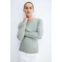 ราคา H&M(เอชแอนด์เอ็ม) MAMA เสื้อยืดผ้าถักลาย ผู้หญิง 1194187_2 (28075847330)