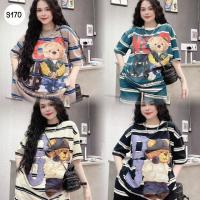 ราคา S170-ชุดเซ็ท2ชิ้นแขนสั้นขาสั้น พิมพ์ลายน้องหมีhiphopกางเกงมีเชือกรูดมีกระเป๋าข้าง (ผ้าคอตตอลผสม) (25109538339)