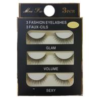 ราคา (3คู่/กล่อง) ขนตาปลอม 3D กล่องดำ (26600741985)