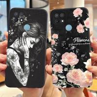ราคา ปลอกอ่อนสําหรับ OPPO A15 A15S A35 ฝาครอบซิลิโคนสีดําป้องกันเคสโทรศัพท์ OPPOA15 OPPOA15S 15 S ครอบคลุม CPH2185 CPH2179 ดอกไม้สาวทาสีเชลล์ (25744982557)