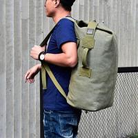ราคา Fashion DEUKIO Large Capacity Men's Backpack Outdoor Travel Sports Bag Trendy Canvas Backpack For (24383196850)