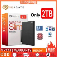 ราคา Seagate Hard Drive 2TB/1TB Backup Plus Slim External HDD USB 3.0 Portable Hard Disk 3 Year Warranty (24047235680)