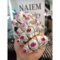 ราคา แหวนเงินชายเคลือบทองคำขาว ทับทิมแท้กาลิมันตัน (27675047478)