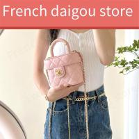 ราคา ชาแนล CHANEL 23S Lambskin Pink makeup handbag สุภาพสตรี กระเป๋าสะพายไหล่ (26677517659)