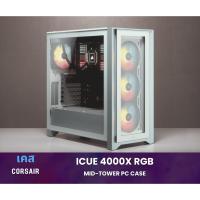 ราคา เคสคอมเกมมิ่ง คอร์แซร์ CORSAIR ICUE 4000X RGB TEMPERED GLASS สีขาว (42259025608)