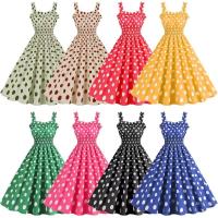 ราคา ชุดเดรสราตรี พิมพ์ลายจุด สีชมพู สไตล์เรโทร สําหรับตุ๊กตาบาร์บี้ (18583118567)