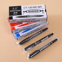 ราคา ขนาดเล็ก double-headed marker น้ำมัน 120 สีดำ Quick-drying marker ขนาดใหญ่-ความจุภาพวาดตะขอปากกาขาย (28167419422)