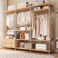 ราคา แบบตั้งพื้นสไตล์ญี่ปุ่นขั้นตอนในห้องนอนเสื้อผ้าเสื้อคลุมที่แขวนเปิดราวแขวนเสื้อชั้นวางตู้เสื้อผ้า (29291250417)