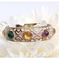 ราคา แหวนพิรอดนพเก้าลงยา size 66 ตัวเลยเงินแท้ชุบทอง 18k (27640831221)