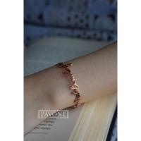ราคา Pavone Jewelry กำไลข้อมือฮาฟ กำไลข้อมืออักษรชื่อ เลือกชุบทอง18k /ชุบทองคำขาว /ชุบโรสโกลด์ (PSB0011) (26875278365)