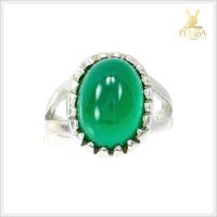 ราคา แหวนโมราแท้ สีเขียวสวย ใส่โดดเด่นเต็มๆ นิ้ว เงินแท้925 แหวนพลอยแท้ (5277716792)