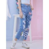 ราคา กางเกงยีนส์ขายาว บาร์บี้ งานป้าย แบรนด์ Macaron (1268291649)