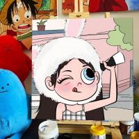 ราคา ภาพวาดสีน้ํามันดิจิตอลทําเองระบายสีภาพวาดสีน้ํามันแผ่นดาวเจ้าหญิงการ์ตูนมือวาดอะคริลิรักษาภาพวาดสีน้ํามัน2022ใหม่สไตล์ (40070516017)