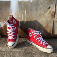 ราคา CONVERSE Merah รองเท้าคอนเวิร์สสีแดงสําหรับเด็กผู้หญิงมือสอง (16967324990)