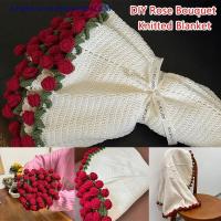 ราคา [brightnessdecorate] Handmade Wool DIY Bouquet ผ้าห่มโครเชต์ของขวัญสําหรับแม่,แฟน,ผ้าห่มโซฟาช่อดอกไม้แปลกใจ [TH] (29585104330)