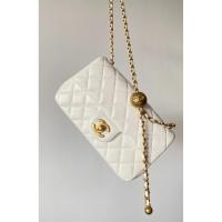 ราคา Chanel Rhombus.cfmini สีขาวนม หนังแกะผสมเอธิโอเปีย ขนาด 20 ซม. กระเป๋าสะพายข้างMessenger Chain สำหรับผู้หญิง (41318641718)