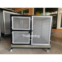 ราคา กรงสุนัขพันธุ์กลาง มีถาดรอง พร้อมมุ้งลวด+ล้อเลื่อน ขนาด 106*96*100 cm (สีดำ) (8812469021)